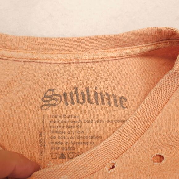 Sublime Band Short Sleeve Crew Neck Graphic T Shirt Mens Size 2XL Orange - Picture 3 of 10